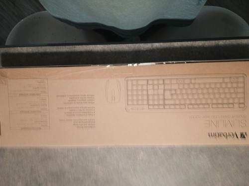 NIB black Verbatim Slimline Corded USB keyboard & Mouse 99202 - Picture 4 of 4