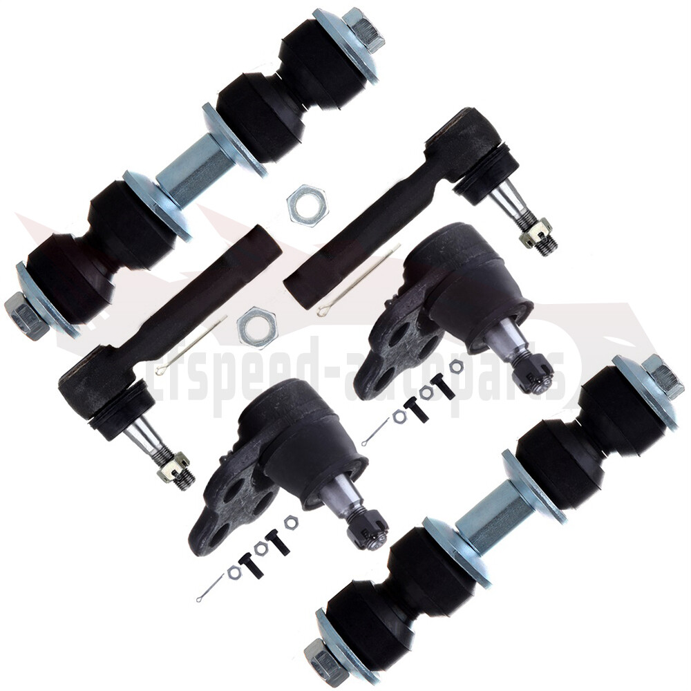 6pcs Front Lower Ball Joints Sway Bar Tie Rod End For 2004-2013 Chevrolet Impala