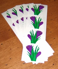 Mrs. Grossman Lot of Five Retired Sticker Sheets ~ Crocus