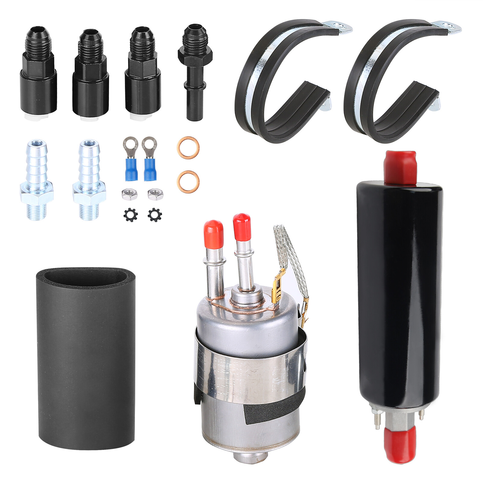 Walbro TI 255LPH Inline LS Swap High Pressure EFI Fuel Pump w/Install