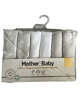 Mother&Baby 100% Organic Cotton Muslins for Baby - Grey Star Burping Clothes 6x