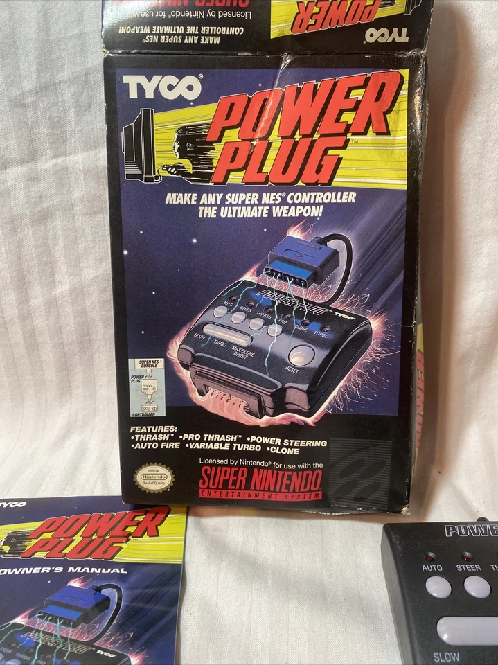 TYCO POWER PLUG For SUPER NINTENDO SNES Thrash AUTO FIRE TURBO OPEN BOX - Image 2 of 4