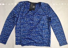 79 Jones New York Women's Open Front Cardigan Seaport Blue/Black Size M
