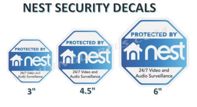 NEST Home Security Decal Sticker  Camera Door Window Decal