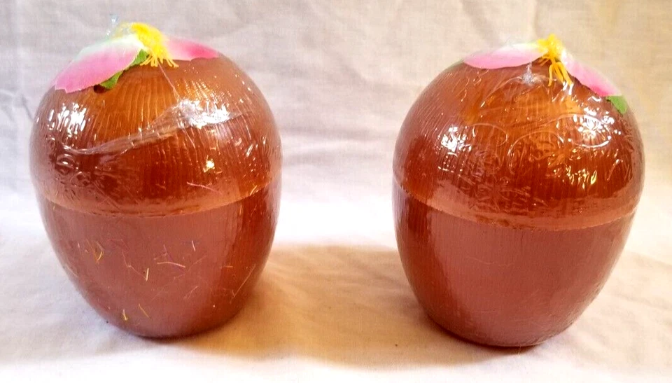 2 tazas de coco y pajitas de flores hawaianas Lei Hula fiesta cóctel ponche beber Foto 3 de 4