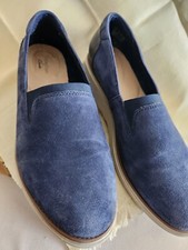 Clarks Comfort Loafer Sharon Dolly in Blue Suede