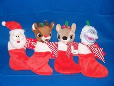 Christmas Stocking Mini Rudolph the Red Nosed Reindeer plush character NWT 9"