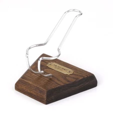 Wooden Handmade Tobacco Pipe Stand Rack Display Holder for 1 Smoking Pipe Silver