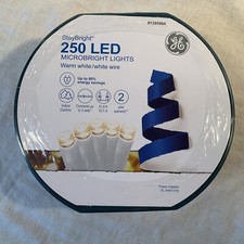 GE StayBright 250-Count 51.8-ft White Micro LED Christmas String Lights