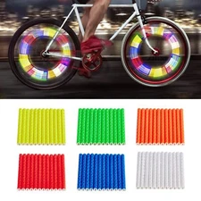 Enmoo Bike Spoke Reflector 6 Sets/72Pcs Bicycle Wheel Spoke Reflect... Fast Ship