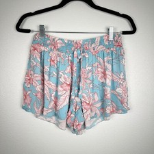 ASOS Womens Floral Shorts Blue Sz 10