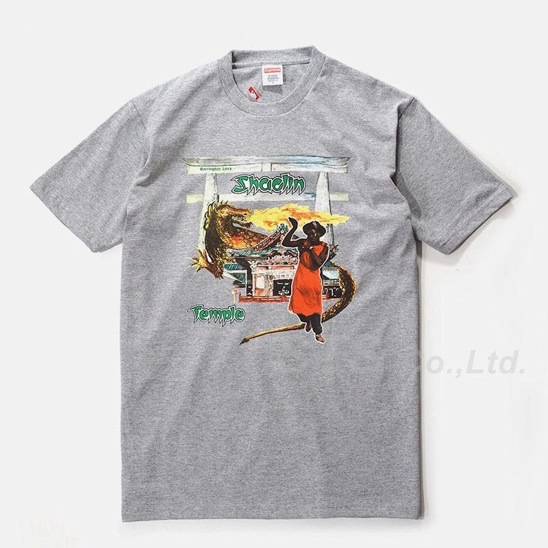 T shirt Supreme Barrington Levy Jah Life Shaolin Temple   Taille : L gris bruyère