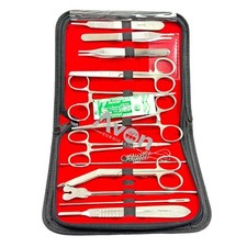 New 18 Pcs Minor Surgery Set Surgical Instruments Kit Stainless Steel With case