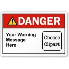 Custom Ansi Danger Aluminum Weatherproof Sign b00855