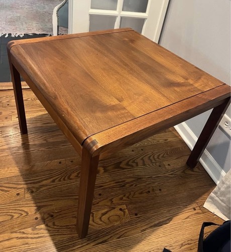 Vintage Marden of Chicago Mid-Century Modern Solid Walnut Accent End Table