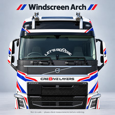 Let's Boogie Windscreen Arch Sticker 570mm Truck Lorry Window Gloss Vinyl Decal