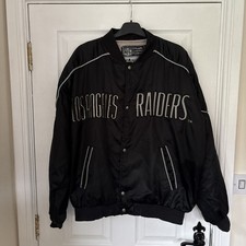 Vintage Los Angeles raiders 1990s Campri satin Spellout bomber jacket XL