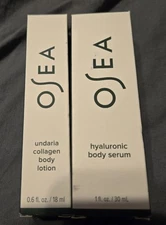 OSEA Hyaluronic Body Serum 1 oz  & OSEA Undaria Collagen Body Lotion .6 oz. NIB