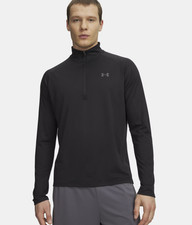 Under Armour UA Tech 1/2 Zip Pullover Men’s Large Black Long Sleeve Gym Shirt