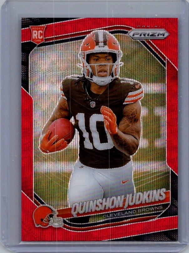 QUINSHON JUDKINS 2025 PRIZM RED WAVE ROOKIE /149 #313 BROWNS