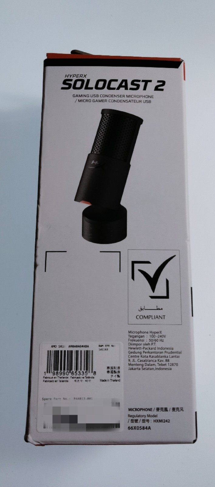 NEW IN BOX - HyperX SoloCast 2 – USB Microphone Built in Shock Absorber PC Comp