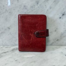 COACH Bi-Fold Wallet Leather 12.5cm x 10cm x 2cm Red Used