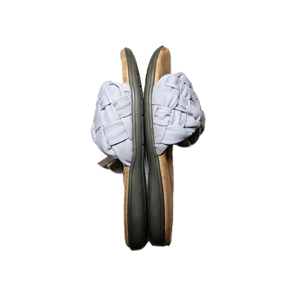 Sandálias femininas Array Callisto confortáveis de couro cinza tamanho 6M - Imagem 4 de 4