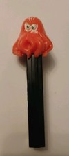 Vintage 70s Pez Octopus Orange Head Black Stem - Made In USA No Feet