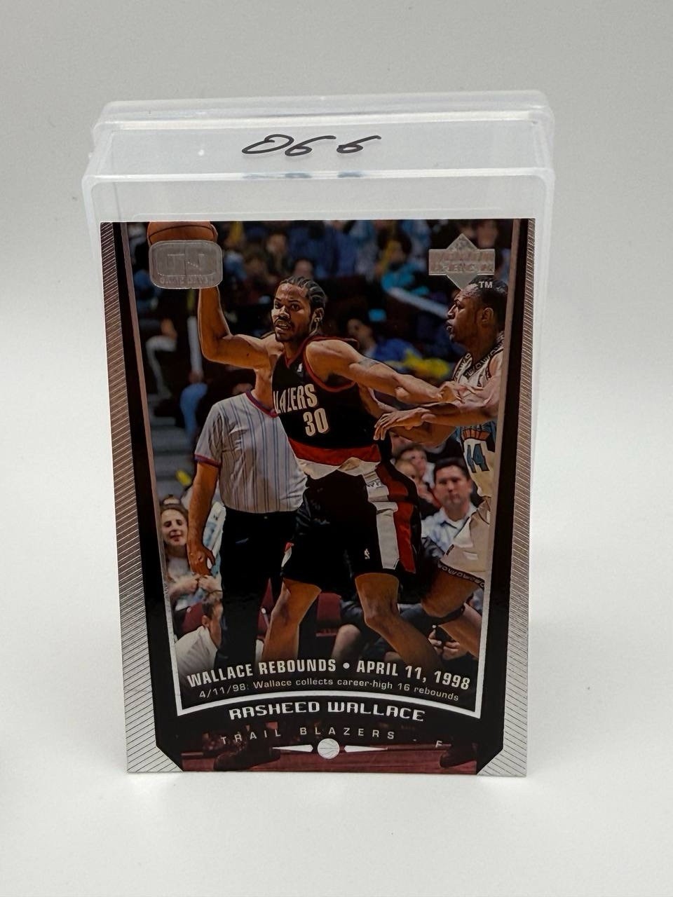 Rasheed Wallace 1998-99 Upper Deck Card #124 Portland Trail Blazers