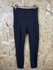 Lululemon Wunder Train Women’s Black Leggings UK 6 US 2 Adjustable Waist Gym