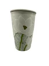 TEA FORTE~Green Kati Steeping Cup & Infuser Lotus Tea Mug 12 oz