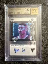 2019-20 Panini Chronicles Flux Rookie Zion Williamson #1/99 BGS 9.5 Auto 10