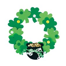 St. Patrick's Day Shamrock Wreath Decorating Kit - Makes 12