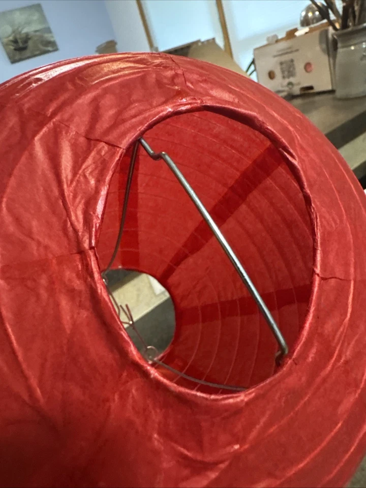 Lote Nuevo 19 Linternas de Papel Chinas Asiáticas Redondas Rojo Manzana (9) y Blanco Brillante (10) Foto 4 de 4