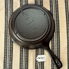 Lodge 3-Notch Cast Iron Skillet No. 5 SK Made in USA