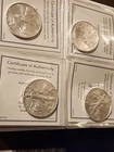 4 2020 american silver eagle uncirculated one dollar Coins