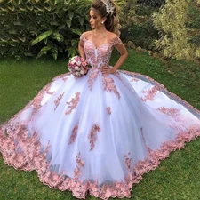 Pink WeddingDress Sweetheart De Novia Dress White/Ivory Robe De Mariée Backless 