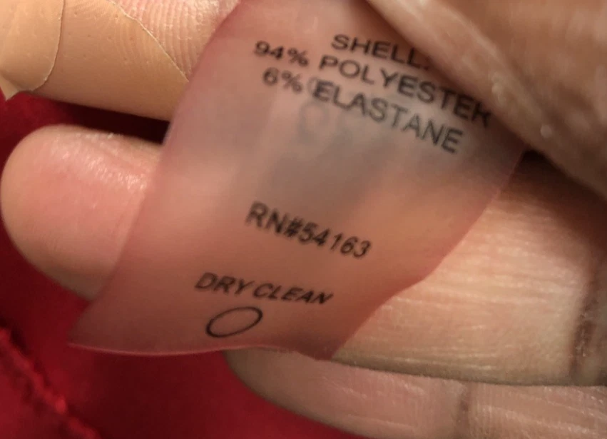 Tommy Hilfiger Dress Size 12 Red Short Sleeve Cold Shoulder Career Holiday - Image 4 of 4