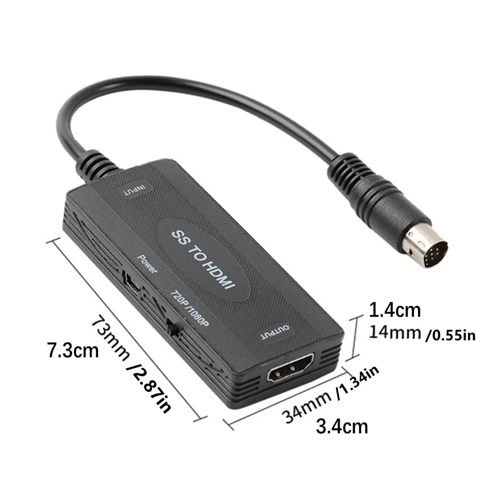 For Sega Saturn Console HDMI Converter SS To HD 1080P Native RGB Signal 16:9/4:3 - Image 3 of 4