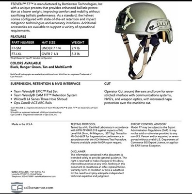 High Cut battleware Viper F7 Ballistic Helmet | eBay