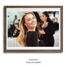Margot Robbie Hand Signed Sexy Actress Barbie Photo COA + PSA Quick Verification