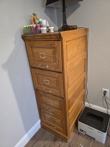 oak file cabinet 4 drawer