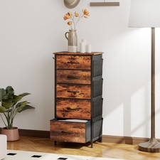 HOMCOM Fabric Chest of Drawers, 5 Drawer Dresser for Bedroom Refurbished