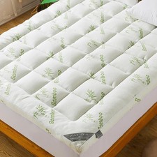 Bamboo Viscose Mattress Topper Twin Size, Cooling Extra Thick Breathable Matt...
