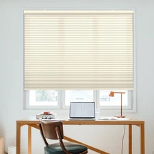 Cordless 1.5 Light Filtering Cellular Shade, 34 W x 60 H, Ivory