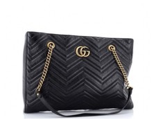 Gucci GG Marmont Zip Tote Matelasse Leather M...
