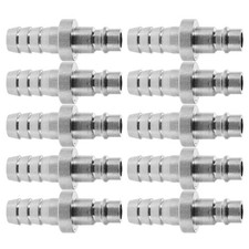 10Pcs Pneumatic Quick Connect Air Hose Coupler Carbon Steel Durable Silver