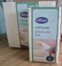 Silentnight Refresh Yellow Double Fitted Sheet And Pillowcases BNIP