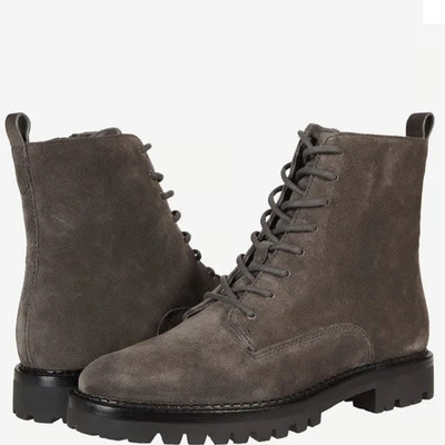 VINCE  Women's 10 Cabria  Suede Lug Sole Boot in Dark Grey - $395