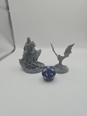 Vampire Lord And Bat Set Epic Fine Detailed DnD Miniatures RPG Tabletop Models